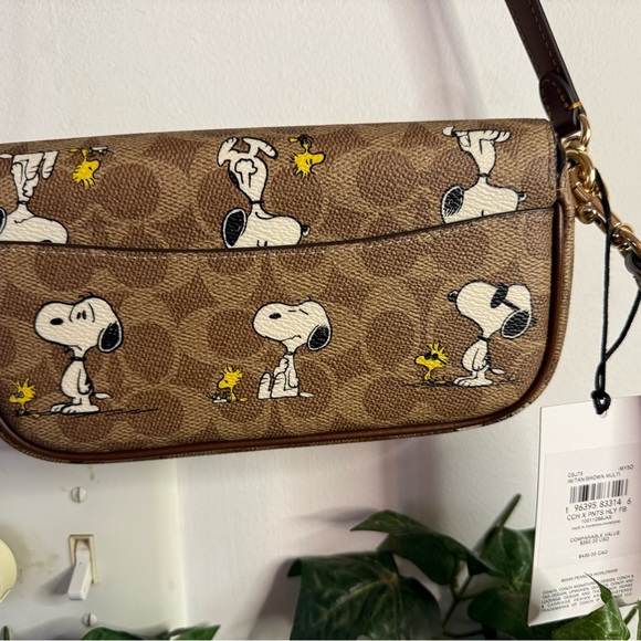 NWT Coach X Peanuts Hailey Flap Bag In Signature Canvas With Snoopy Print - Picture 8 of 10